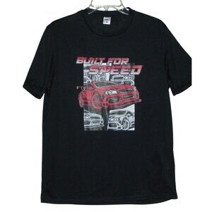 Built For Speed HERO T-shirt Mens Size Medium Black Silky red sports car racing